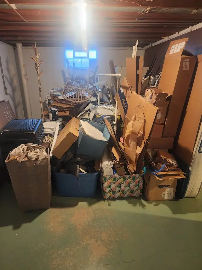 Roll-off dumpster container at job site for Yard Waste Dumpster Rental in Merriam